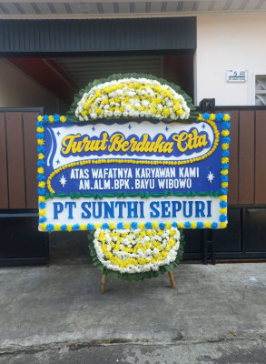 Papan Bunga Duka di Glodok