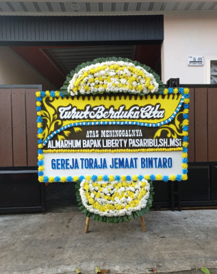 Papan Bunga Duka di Glodok